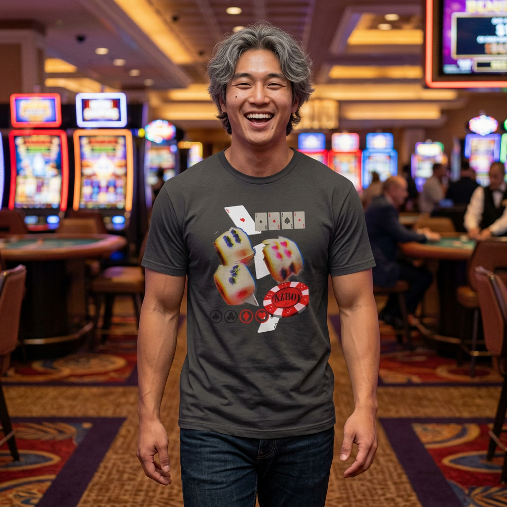 Poker Dice T-Shirt — Casino Dice, Chips & Cards Graphic Tee