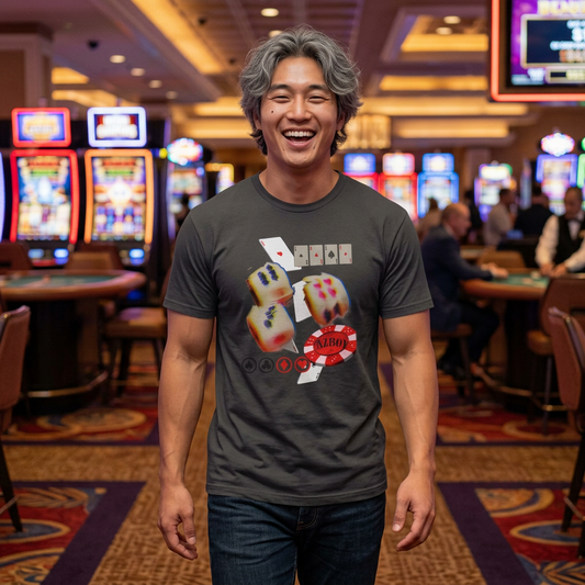 Poker Dice T-Shirt — Casino Dice, Chips & Cards Graphic Tee