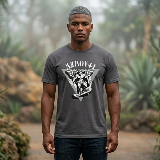 Angel Skateboard Graphic Tee — AZBOY44 Vintage Skate Shirt