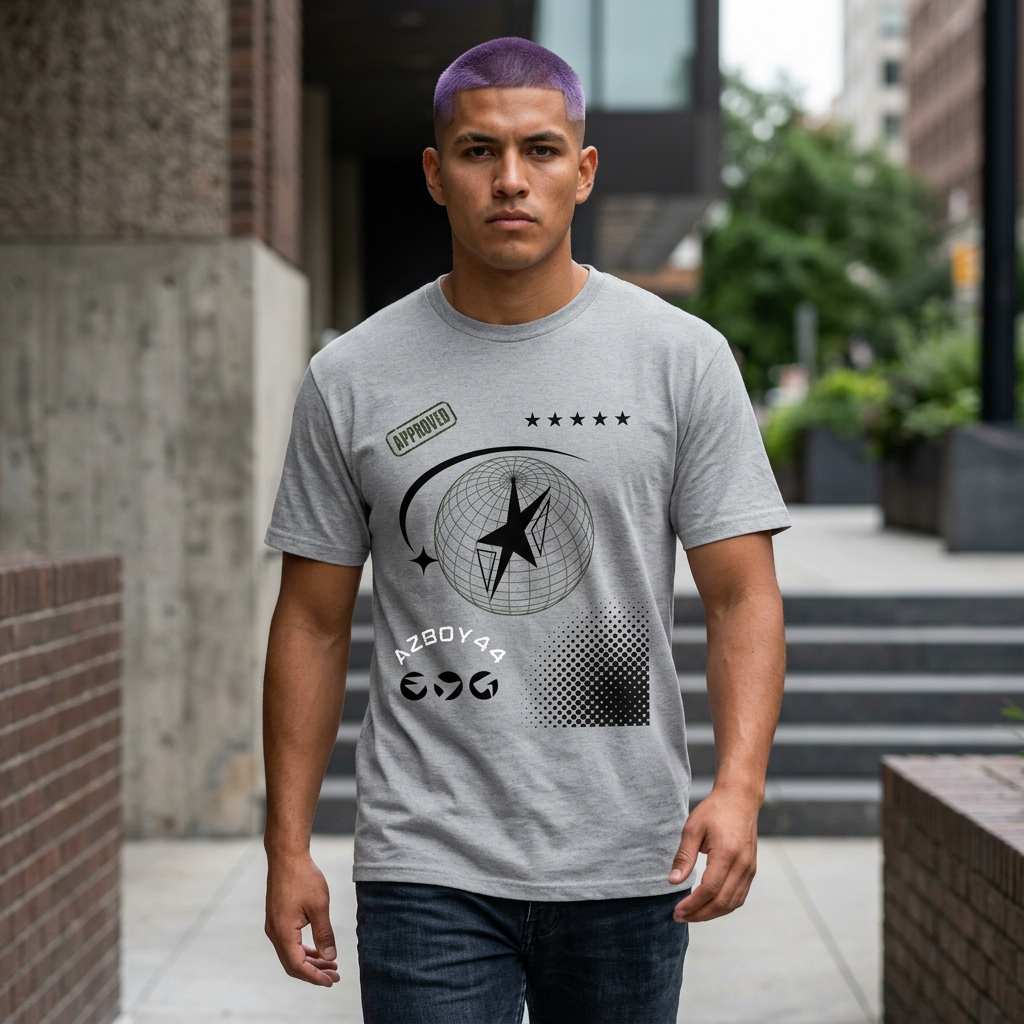 Retro Space Star Globe T-Shirt