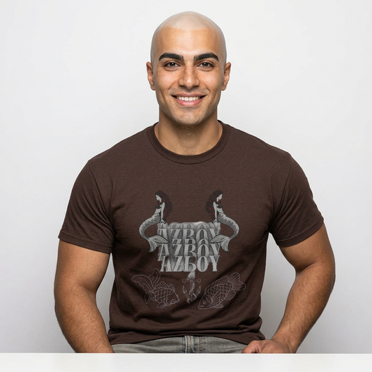 Mermaid Graphic  Heavy Cotton Tee - Retro Azov Design