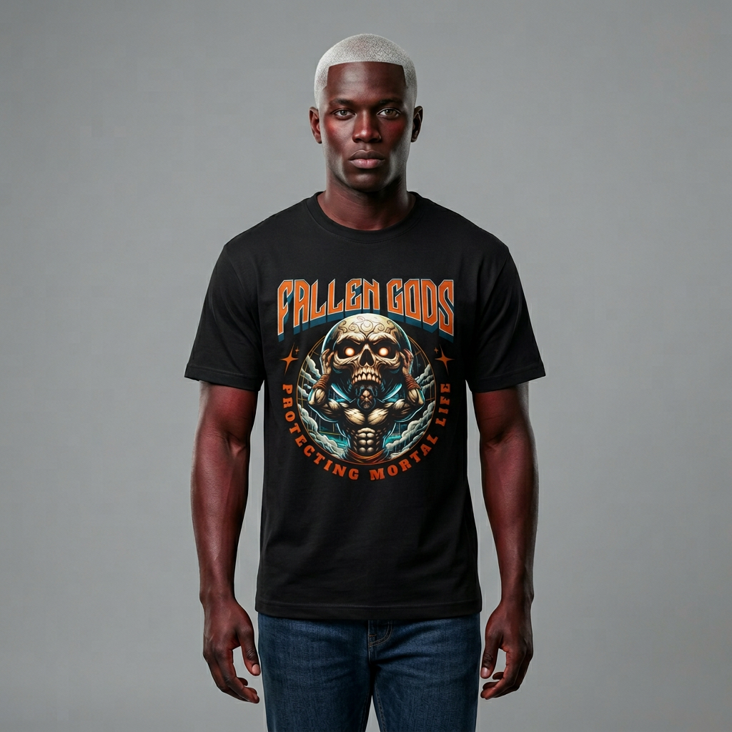 Fallen Gods Graphic Tee — Unisex Streetwear Oversized Boxy Shirt