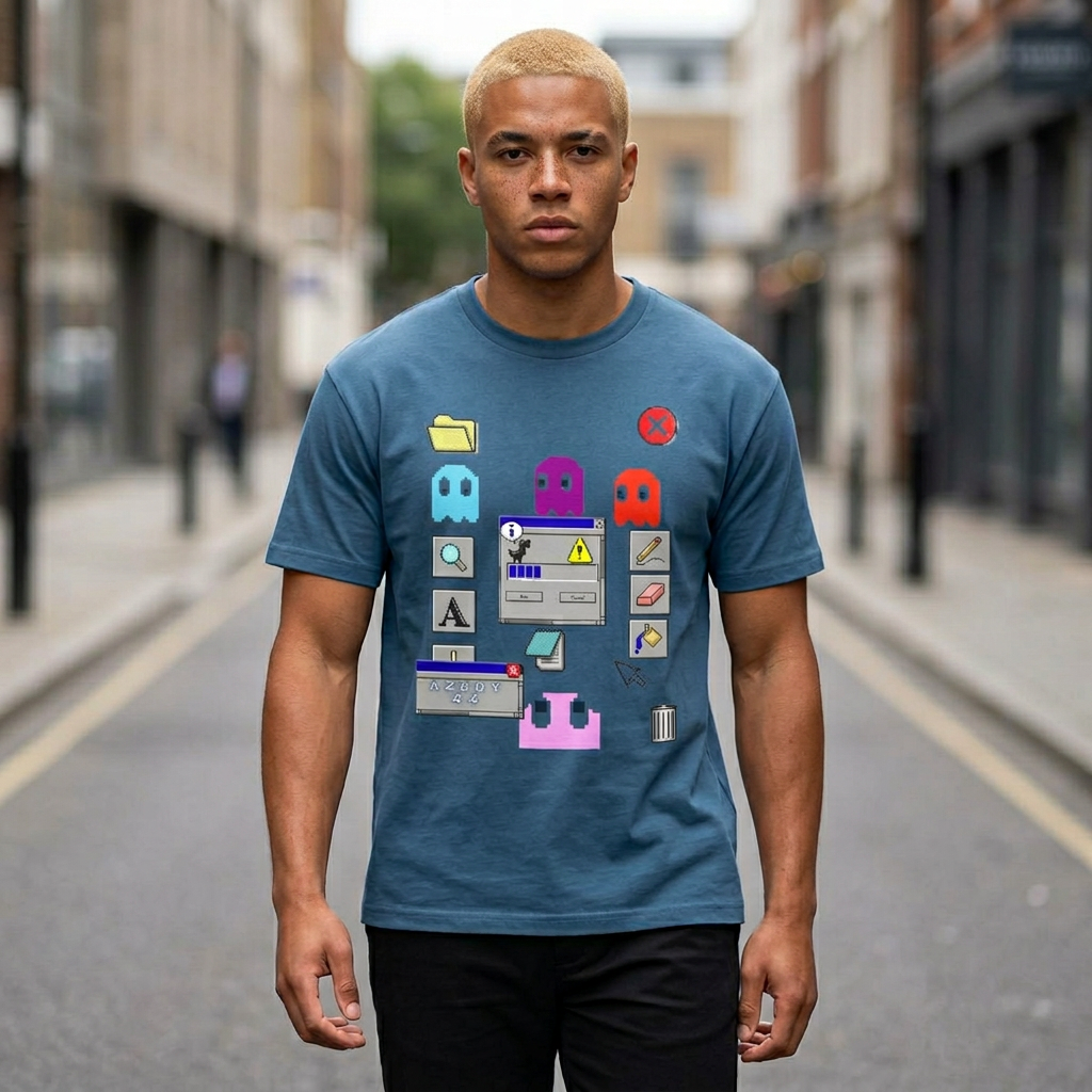 Retro Video Game Tee — Classic Gamer Heavyweight Cotton T-Shirt