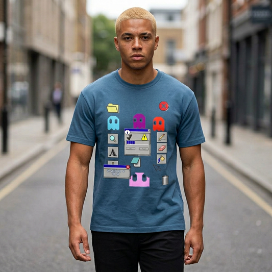 Retro Video Game Tee — Classic Gamer Heavyweight Cotton T-Shirt