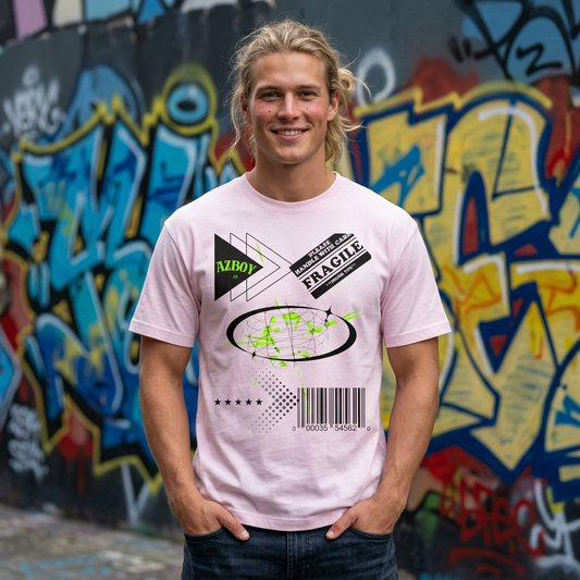 AZBOY Retro Graphic T-Shirt — Unisex Boxy Tee