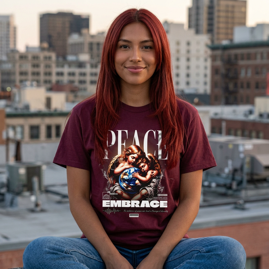Peace Embrace Graphic T-Shirt — Peace & Love Tee