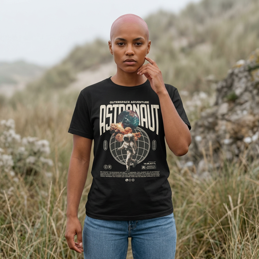 Retro Astronaut Adventure T-Shirt — Space Lover Graphic Tee, Adventure Gift