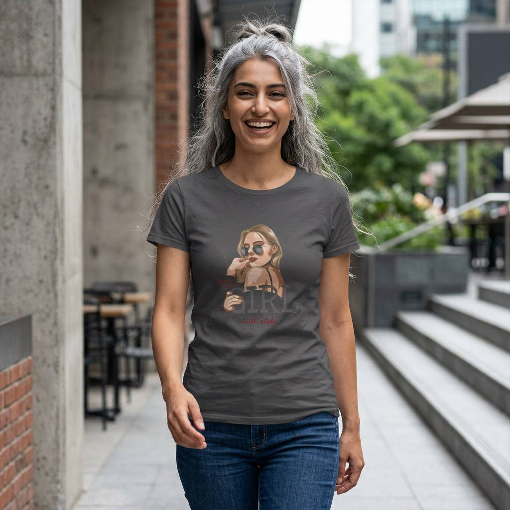 Chic Girl Women's Softstyle Tee — Trendy Graphic Women's T-Shirt