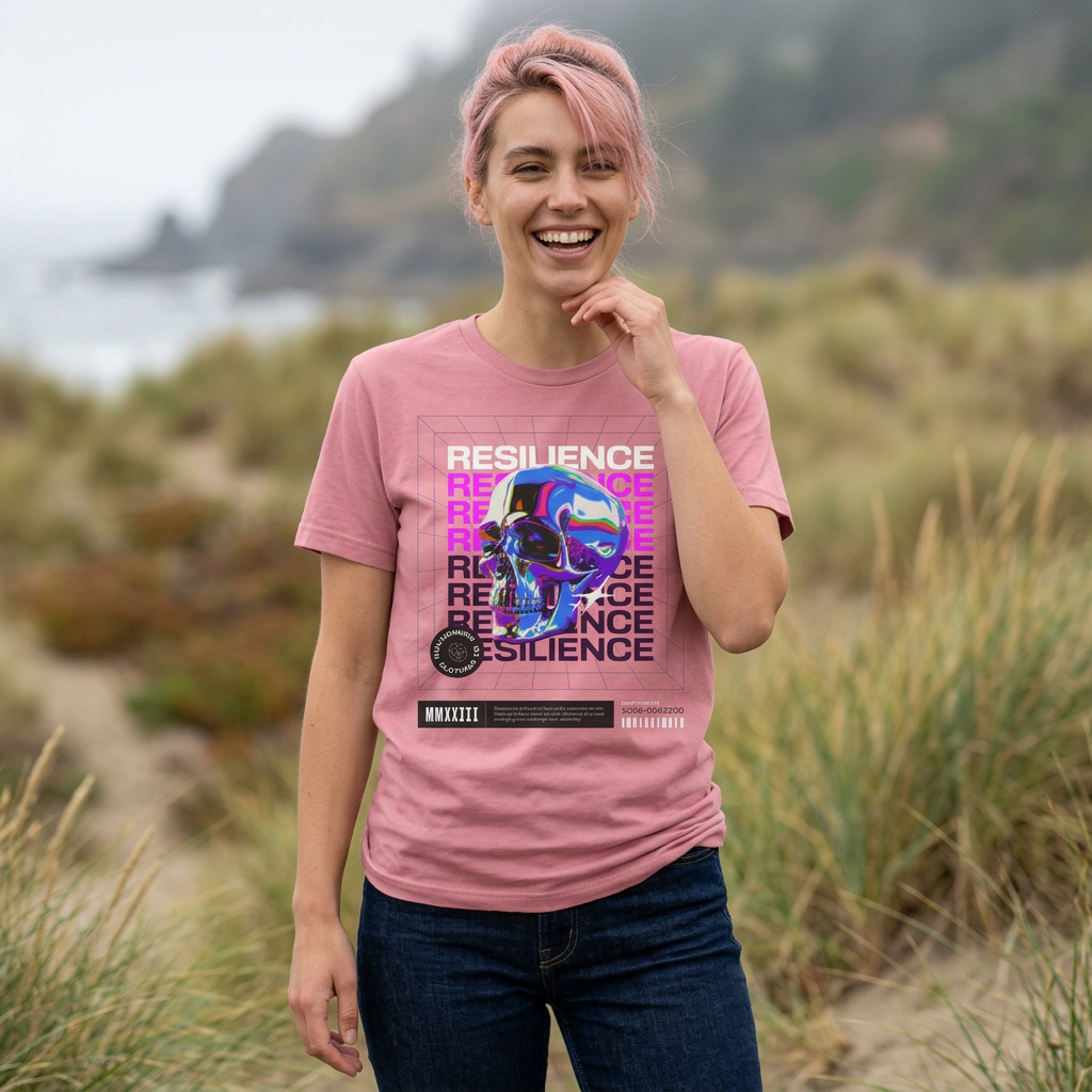 Resilient Vibes AZBOY Motivational Crew Tee — Inspirational Graphic Shirt