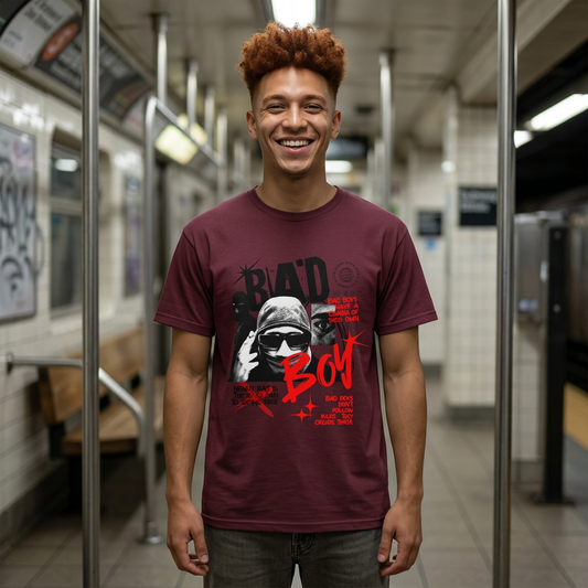 Bad Boy Graphic Tee — Retro Rebel Men's Tee