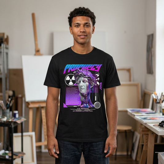 Retro "Prophecy" Graphic Tee — Vintage-Inspired T-Shirt