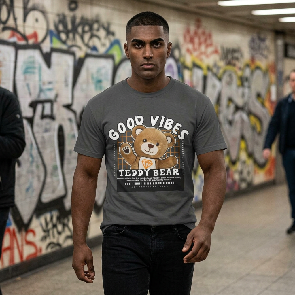 Teddy Bear Tee — Cozy Vintage-Styled Graphic T-Shirt