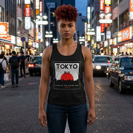 Tokyo Travel Tank Top — Japanese Cityscape Souvenir & Summer Beachwear