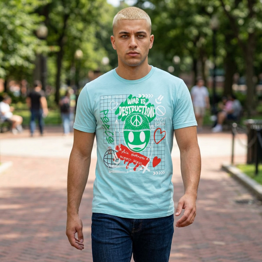 Peace & Love Men's Graphic Tee — Summer Casual Fashion