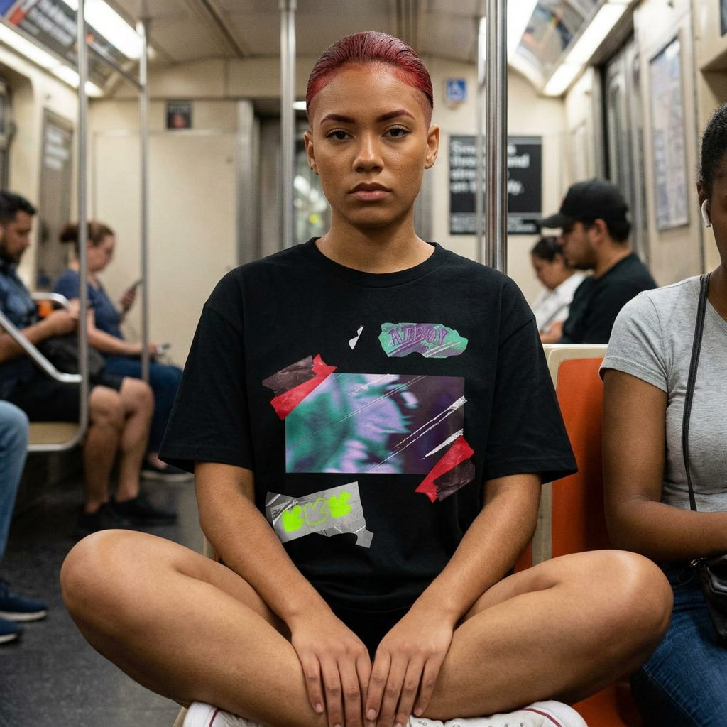 Oversized Tee with AZBOY44 Design
