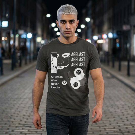 Graphic Tee - 'A Person Who Never Laughs' - Men's Fashion