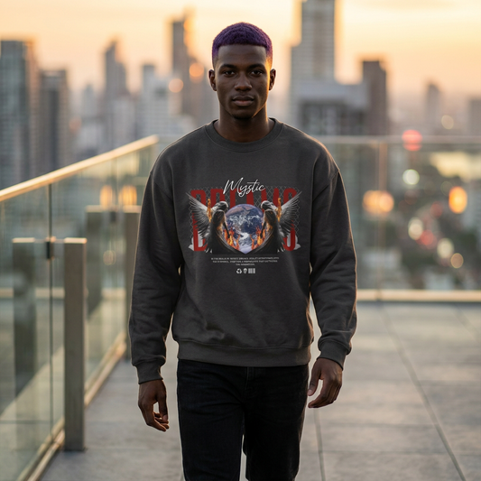 Mystic Eagles Crewneck Sweatshirt — Cozy Spiritual Nature Pullover