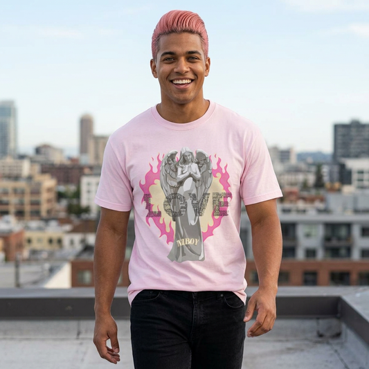 Angel Heart Boxy Tee — Oversized Angel Heart Graphic Shirt