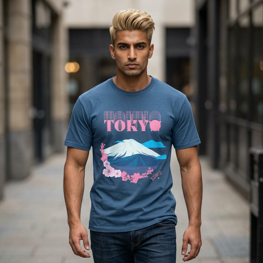 Tokyo Mountains Unisex Garment-Dyed Tee - Summer Vibes and Adventure