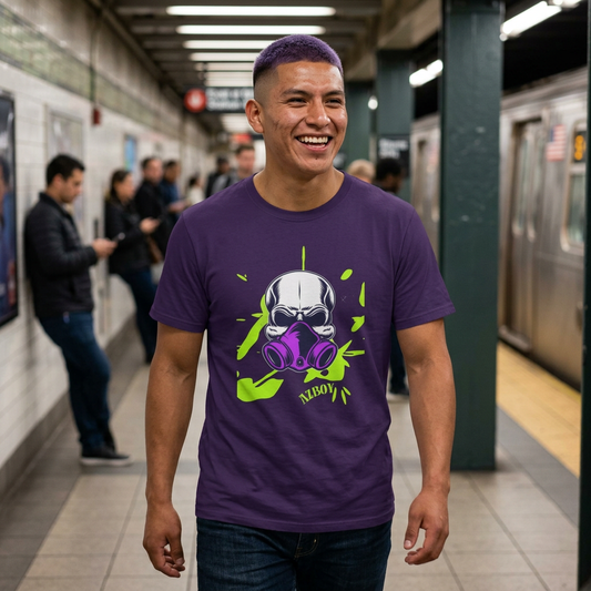AZBOY44 gas mask Skeleton skull(Softstyle T-Shirt)