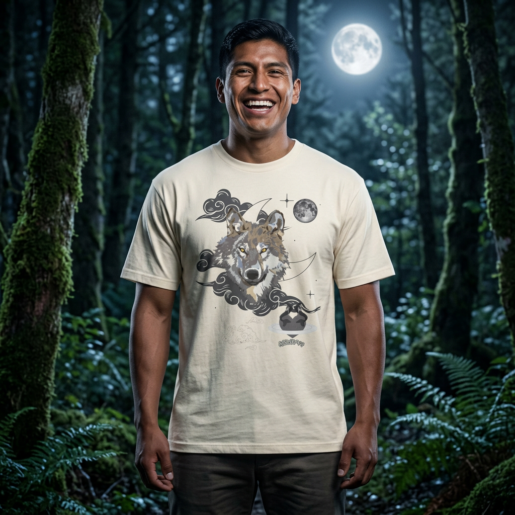 Wolf Moon Tee — Celestial Wolf Graphic Shirt