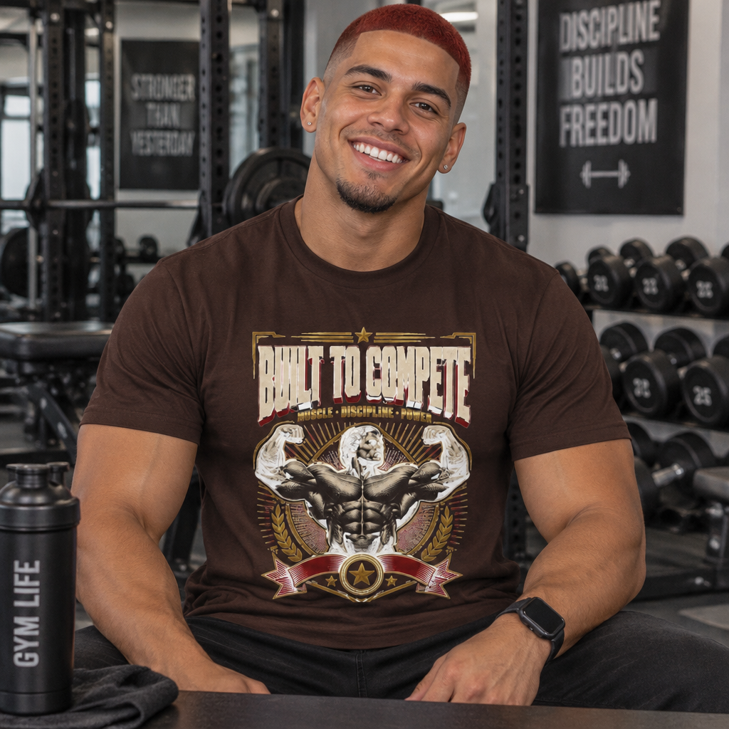 Vintage Muscle Skull Graphic T-Shirt