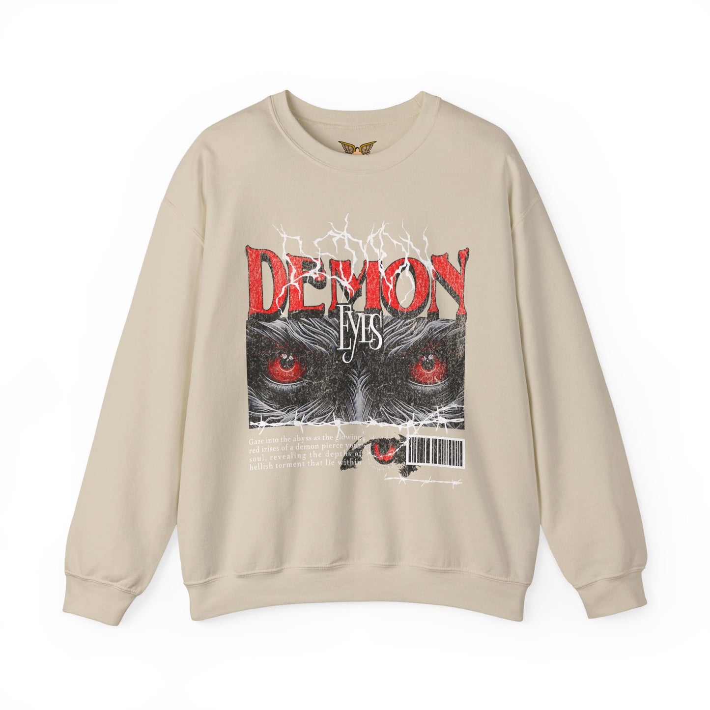Demon Eyes Crewneck Sweatshirt - Cozy Halloween Apparel