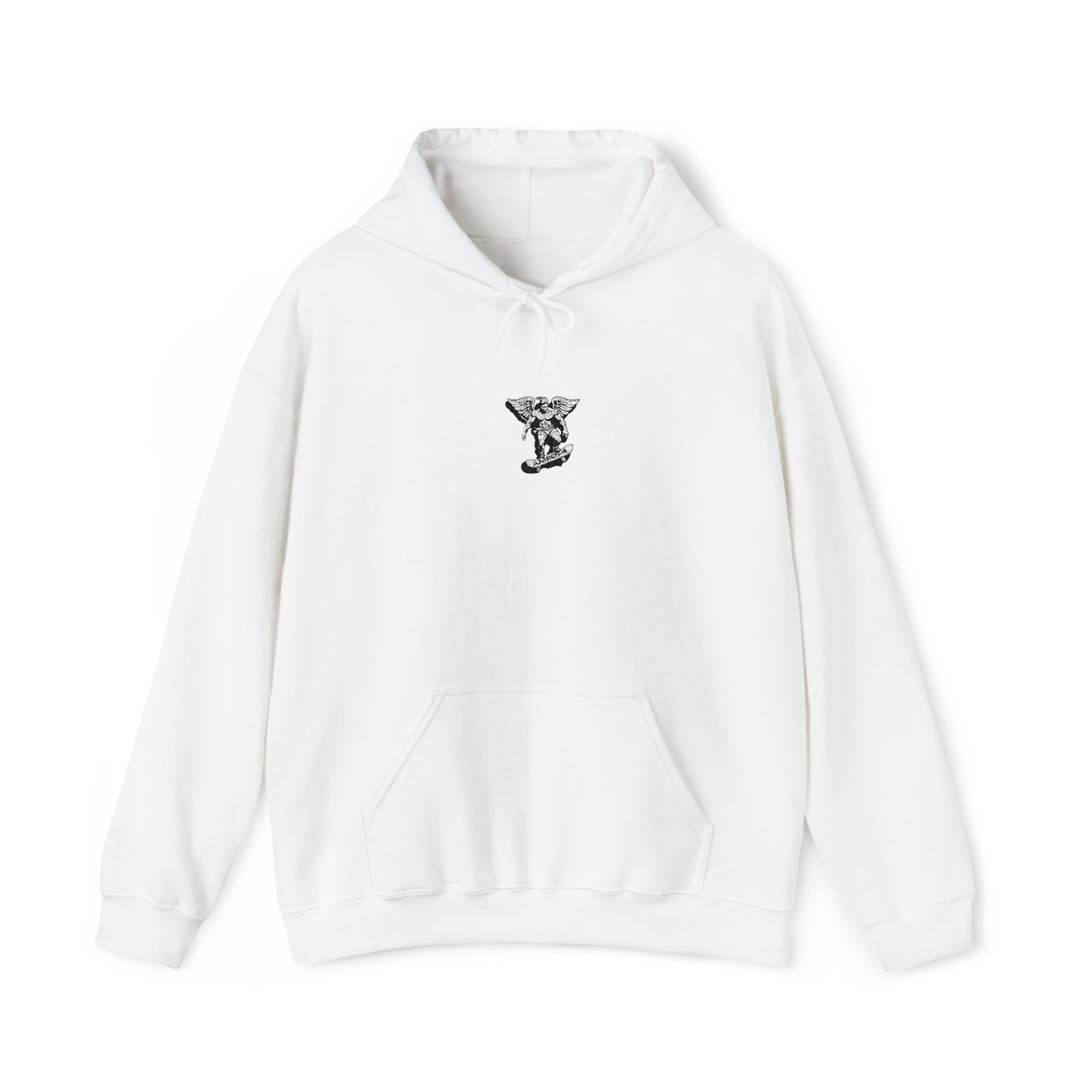 Floral Deer Chest Hoodie — Minimal Botanical Buck Graphic Sweatshirt