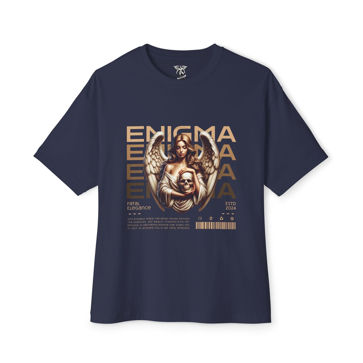 Enigmatic Angel Oversized Boxy Tee, Graphic Tee, Relaxed Fit Shirt, Everyday Wear, Unisex Fashion, Unique Art T-Shirt