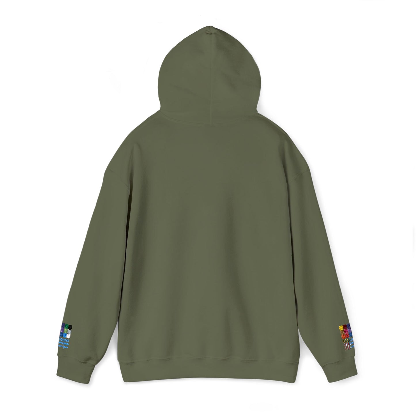 Floral Deer Chest Hoodie — Minimal Botanical Buck Graphic Sweatshirt