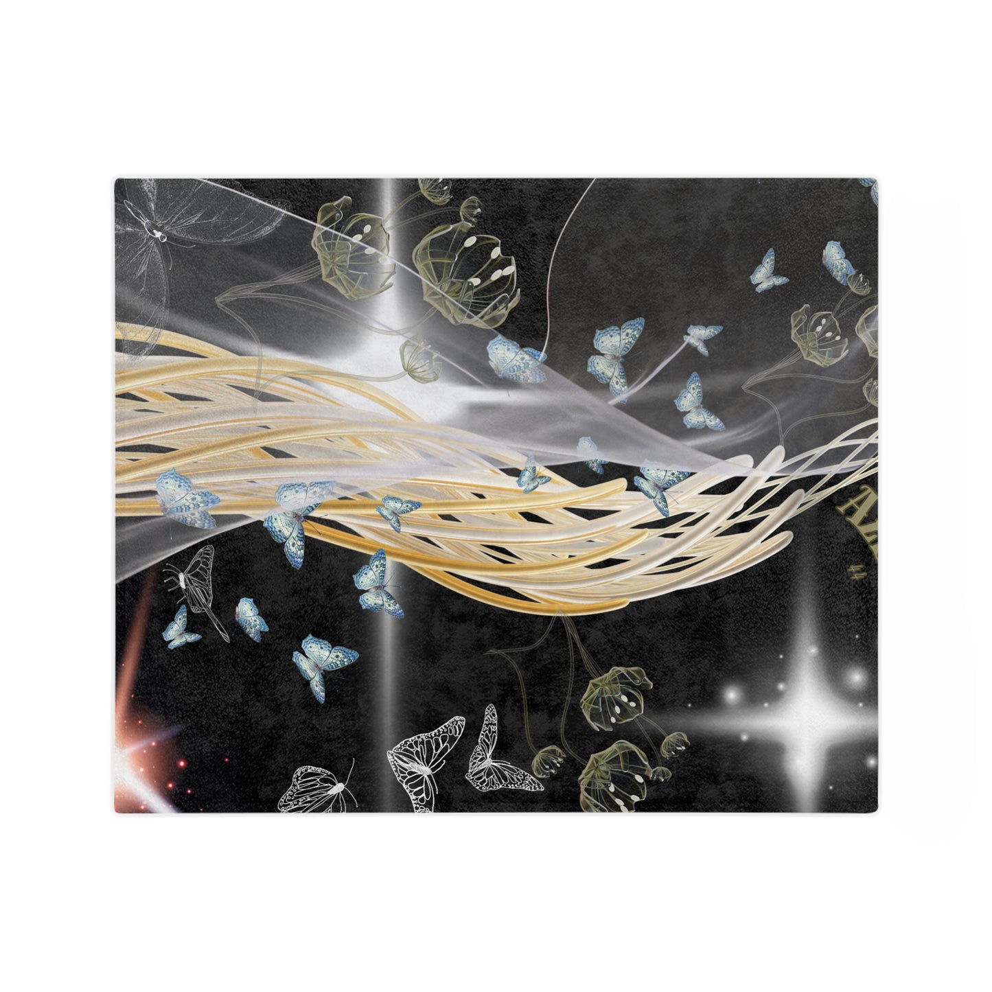 AZBOY44 Space butterfly (Velveteen Microfiber Blanket)