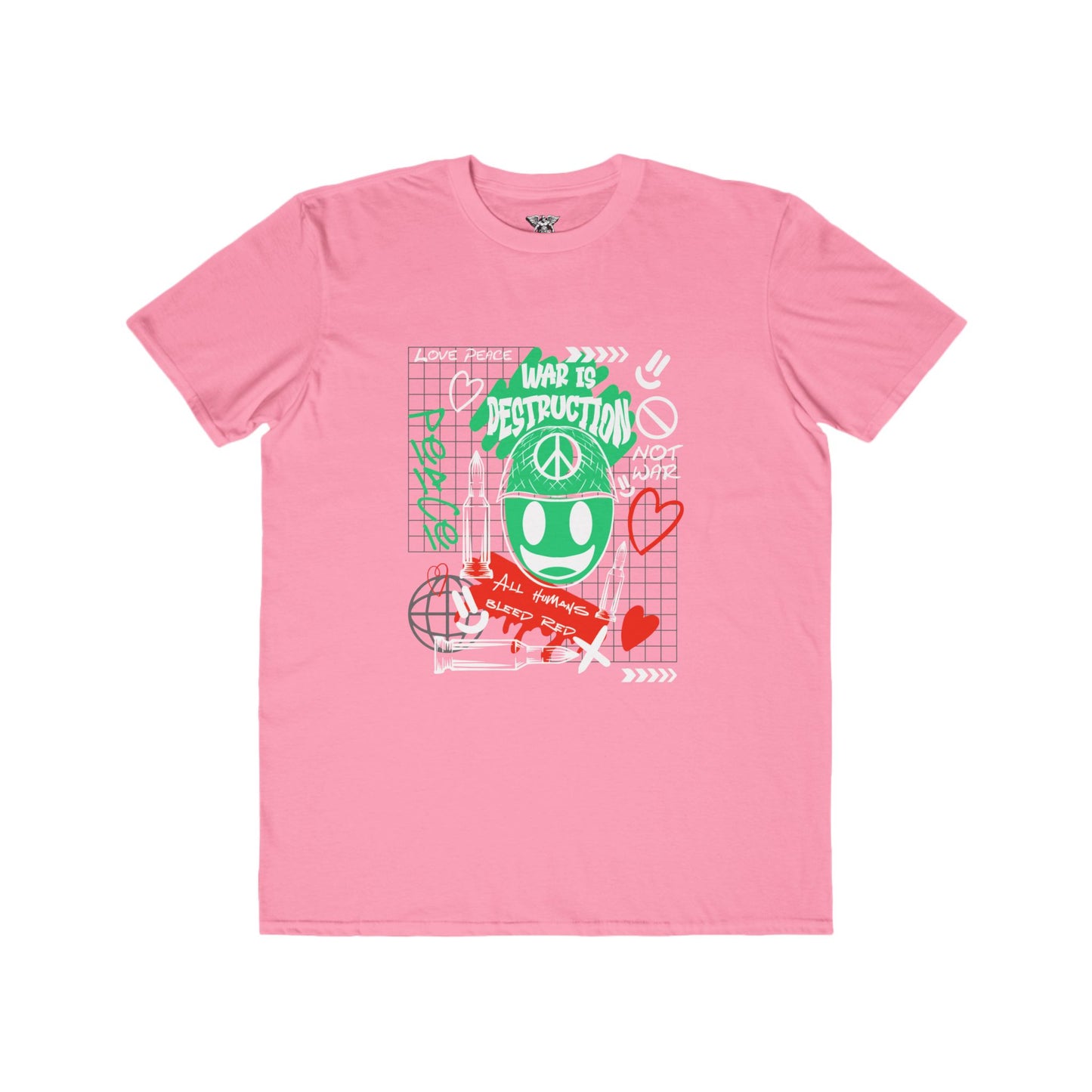 Men's Graphic Tee - Peace & Love Design, Summer Fashion