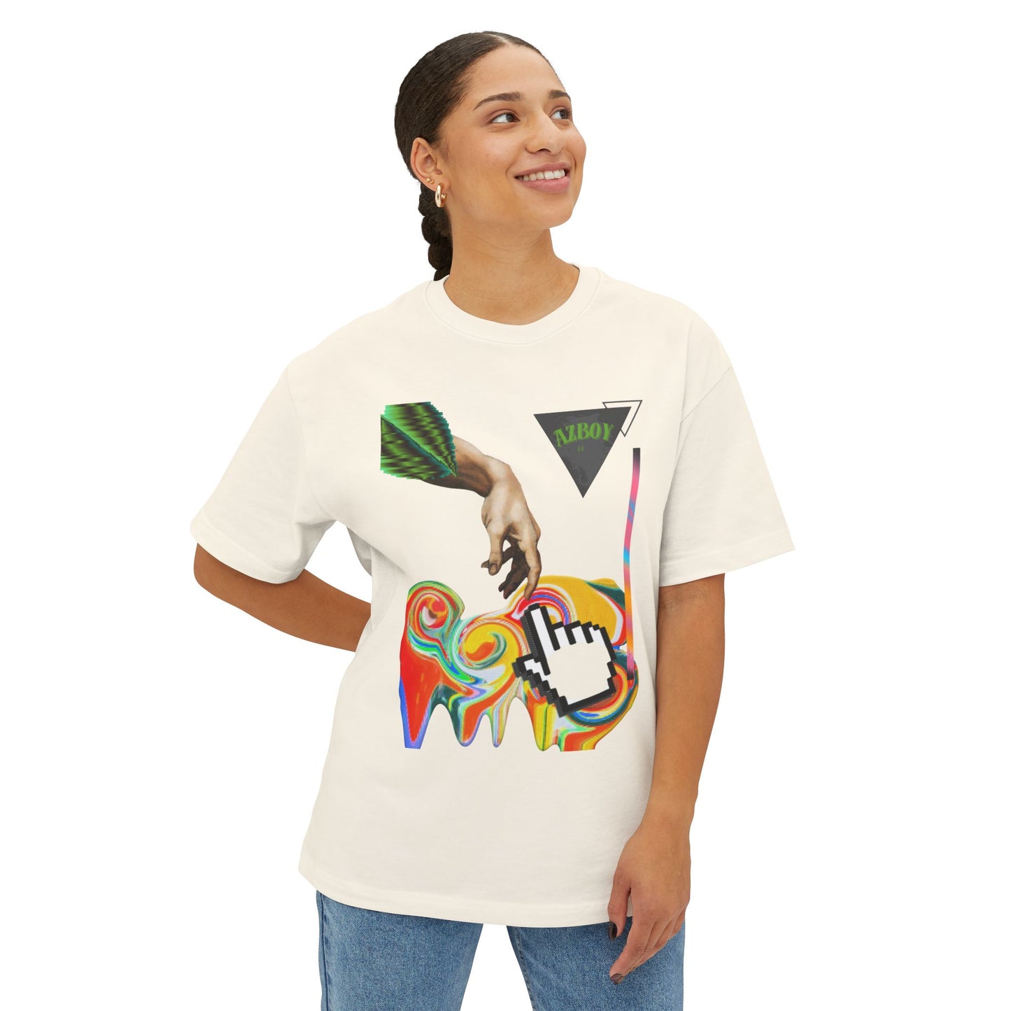 AZBOY44 artwork Oversized Boxy Tee