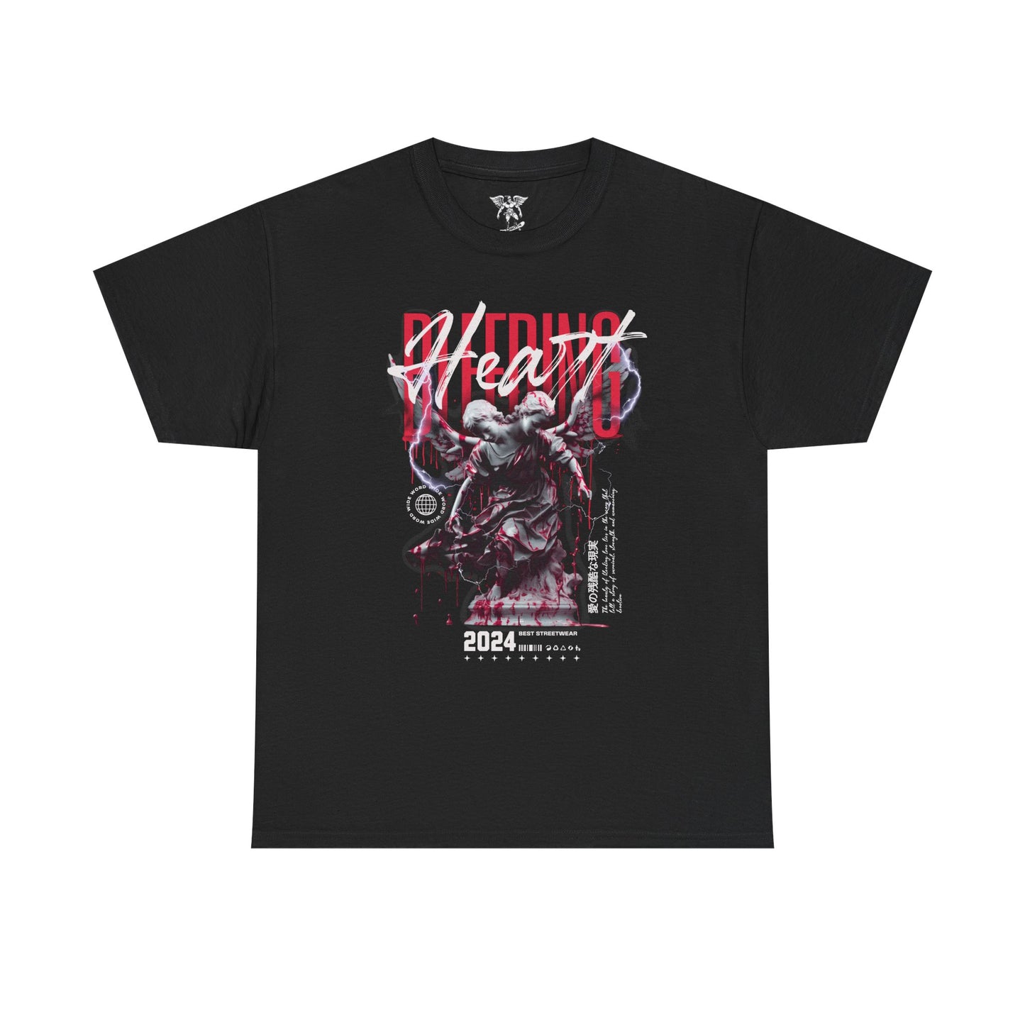 Angel Statue 'Heart' Gothic Streetwear Tee
