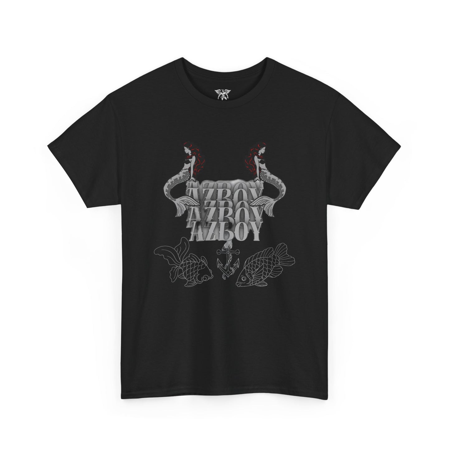 Mermaid Graphic  Heavy Cotton Tee - Retro Azov Design