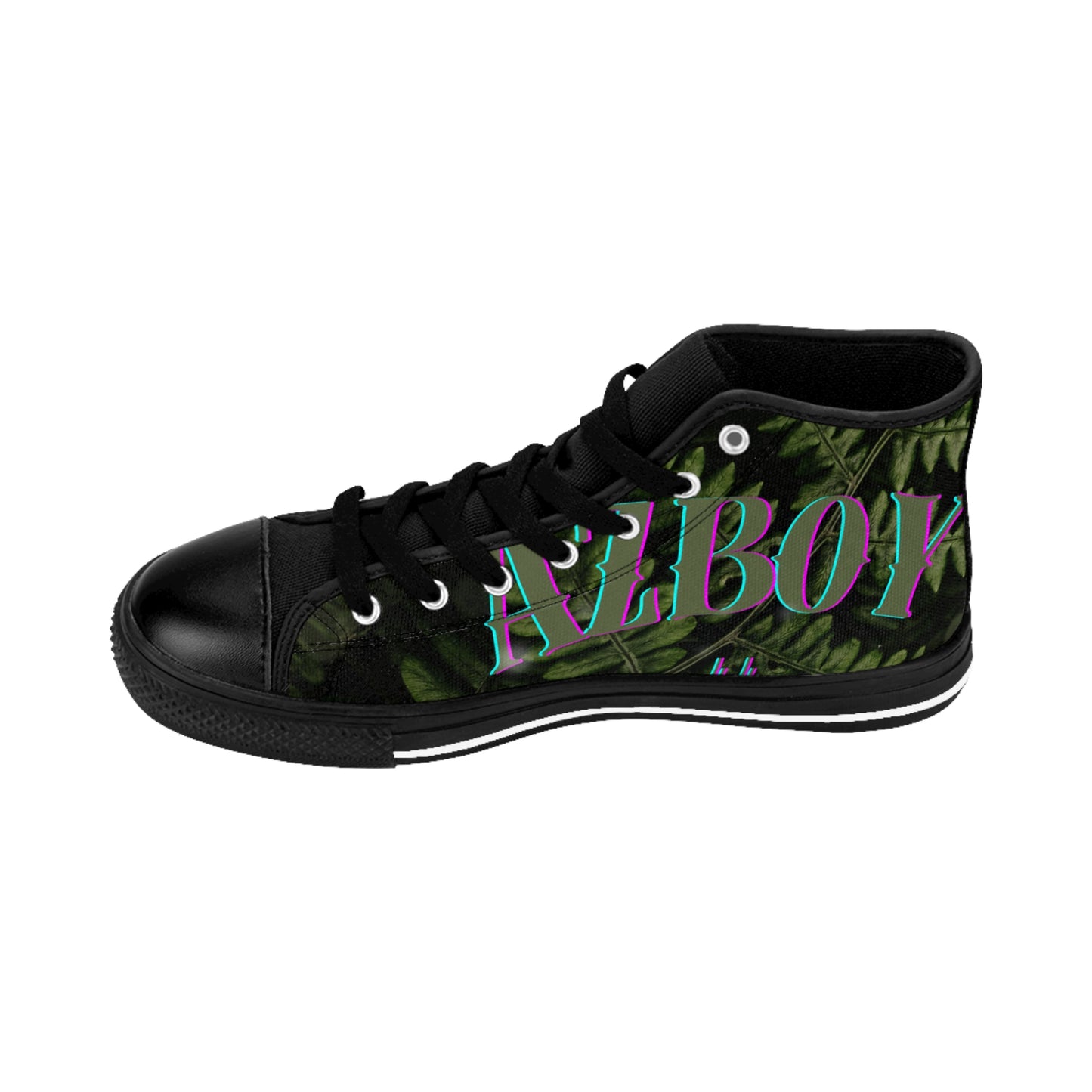 AZBOY44 nature, green leaf (Men's Classic Sneakers)