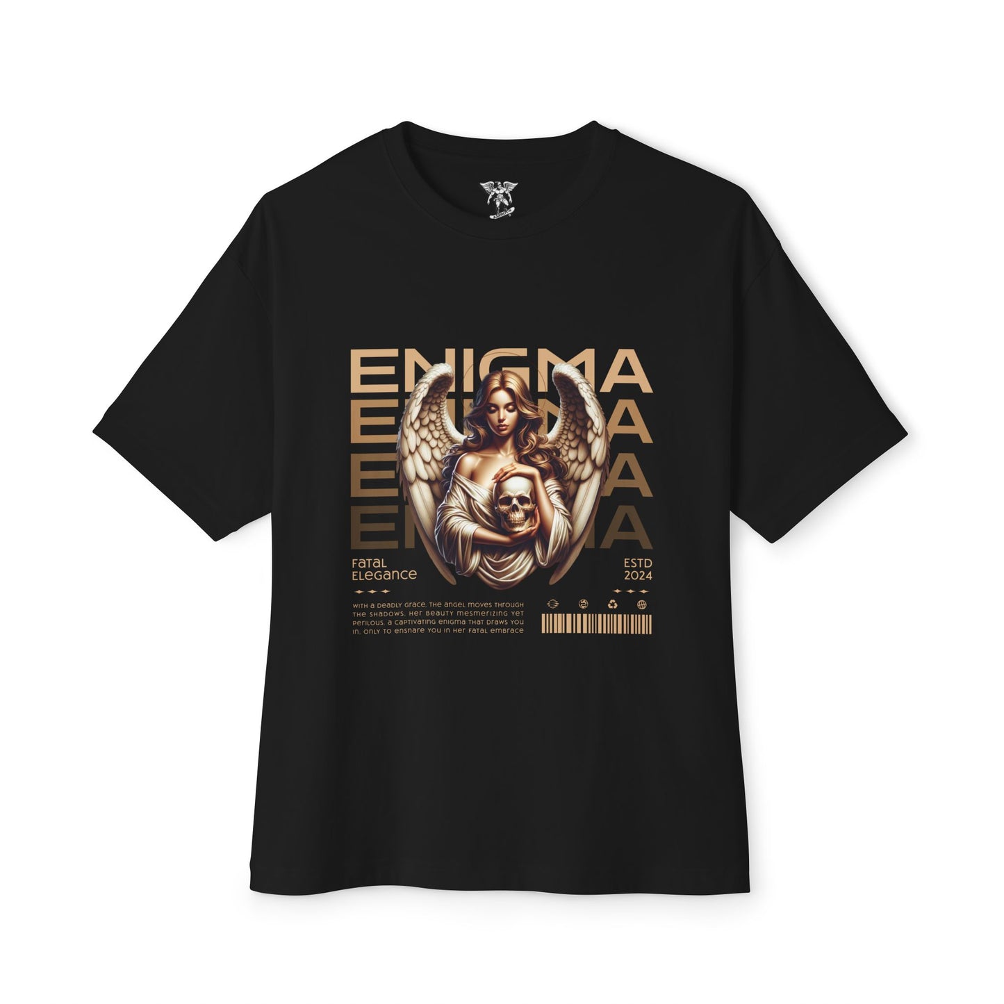 Enigmatic Angel Oversized Boxy Tee, Graphic Tee, Relaxed Fit Shirt, Everyday Wear, Unisex Fashion, Unique Art T-Shirt