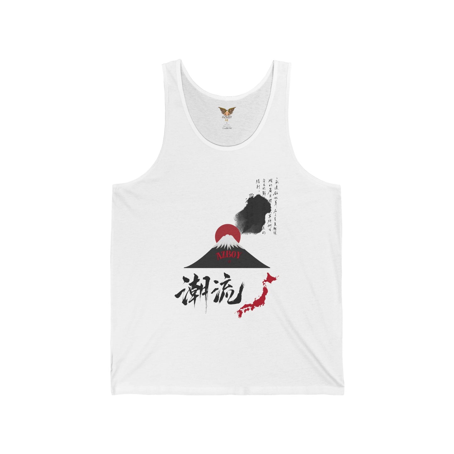 Japanese Wave Tank Top — Casual Summer Beachwear for Travelers
