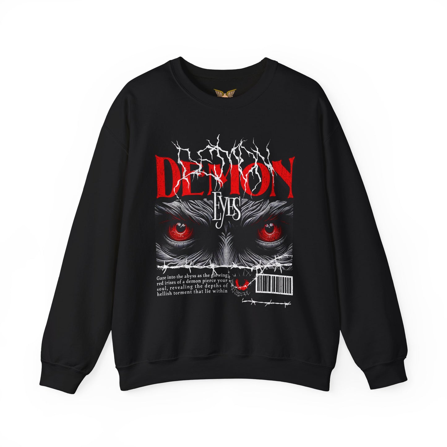 Demon Eyes Crewneck Sweatshirt - Cozy Halloween Apparel