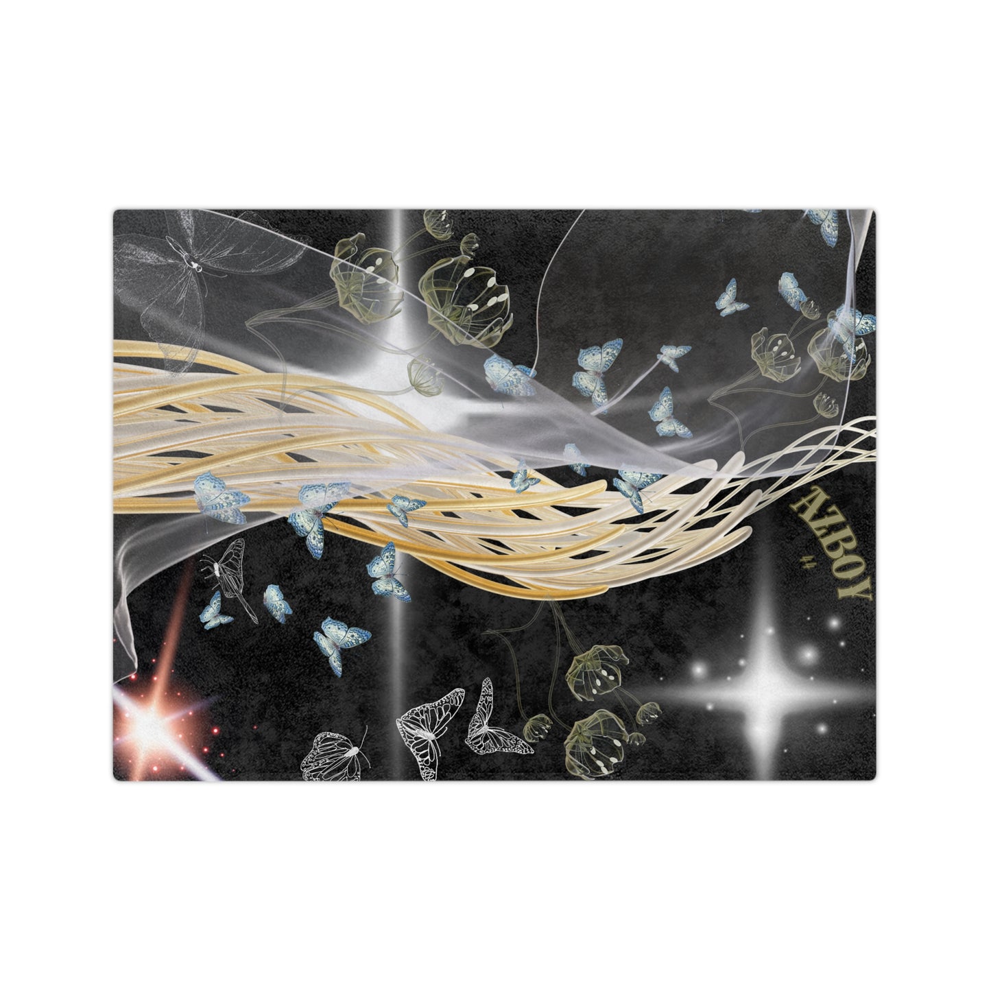 AZBOY44 Space butterfly (Velveteen Microfiber Blanket)