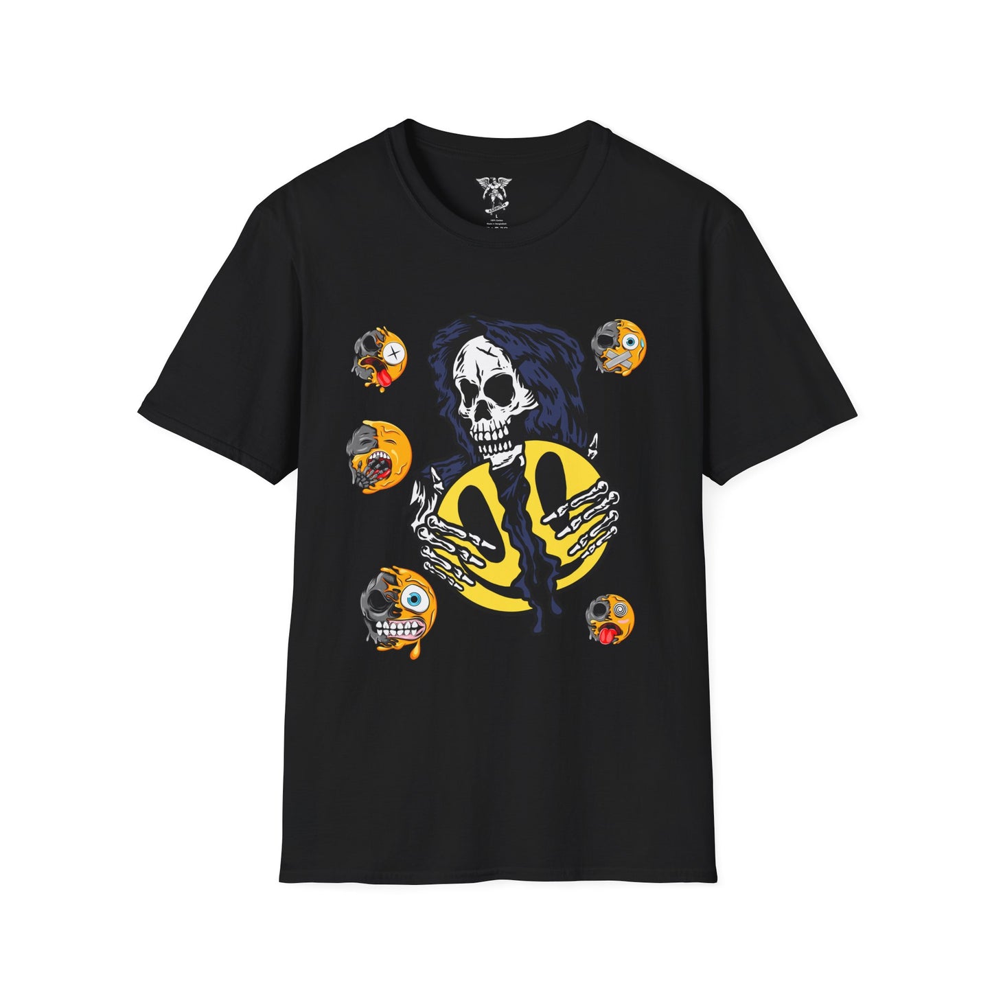 Happy Face Dead T-Shirt — Retro Smiley Skull Graphic Tee