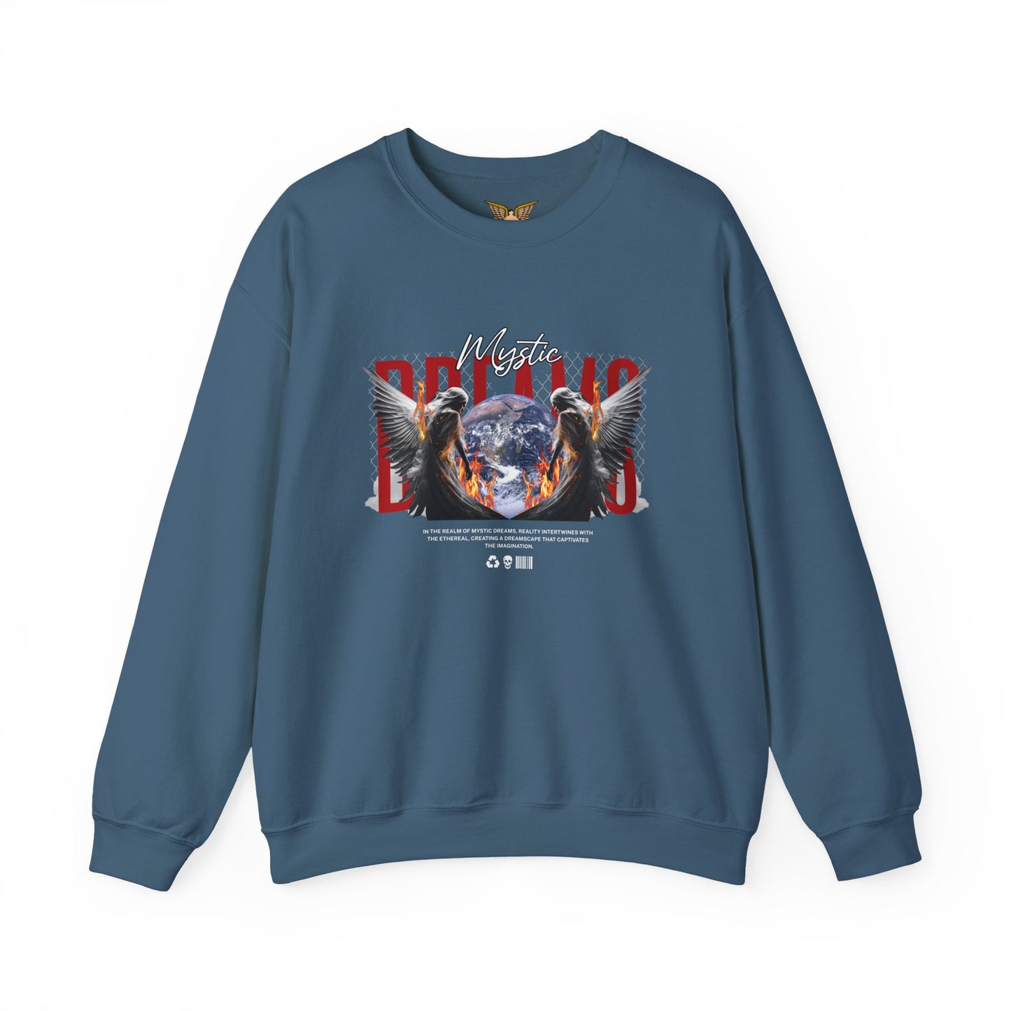 Mystic Eagles Crewneck Sweatshirt, Cozy Unisex Pullover, Gift for Nature Lovers, Fall Fashion, Casual Streetwear, Spiritual Art