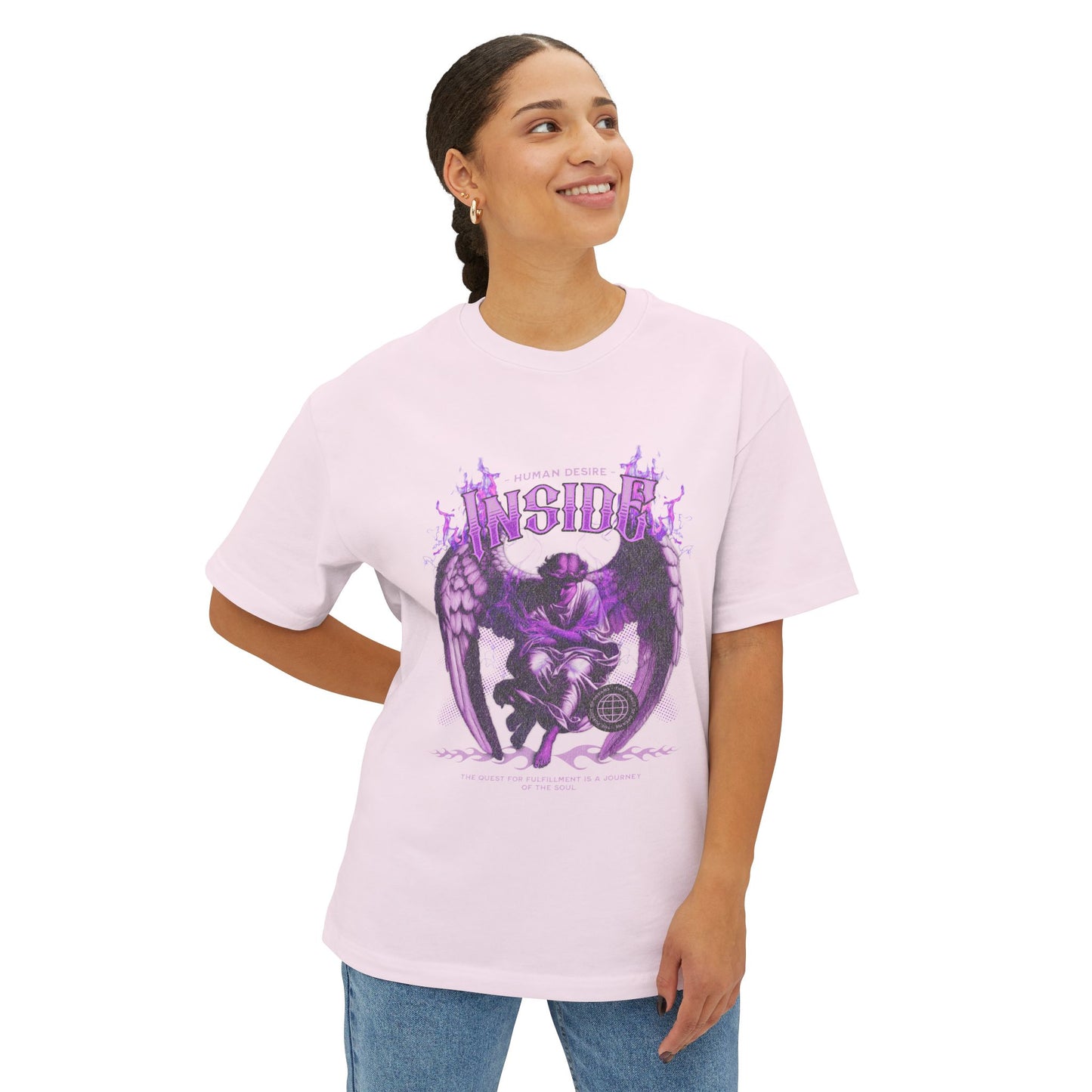 Angel-Inspired Oversized Tee | Aesthetic Streetwear