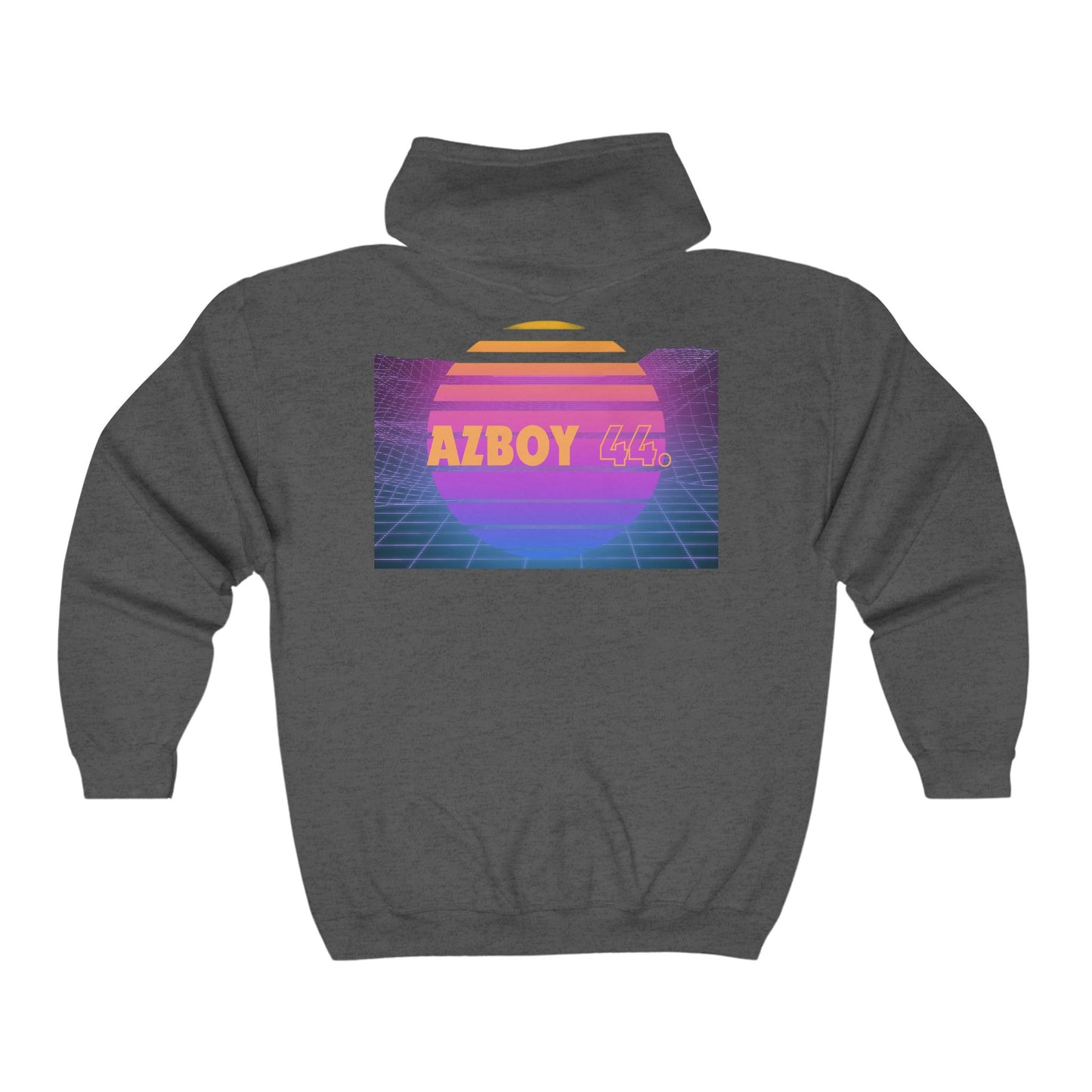 AZBOY44 Digital world ( Heavy Blend™ Full Zip Hooded Sweatshirt)