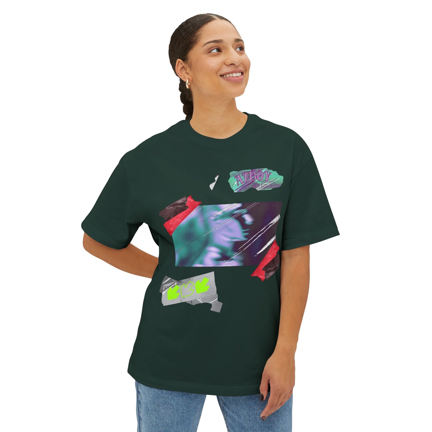 Oversized Tee with AZBOY44 Design