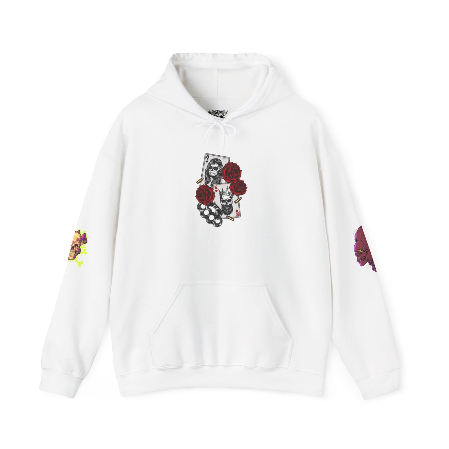 Floral Unisex Hooded Sweatshirt - Artistic Streetwear Gift for Him/Her