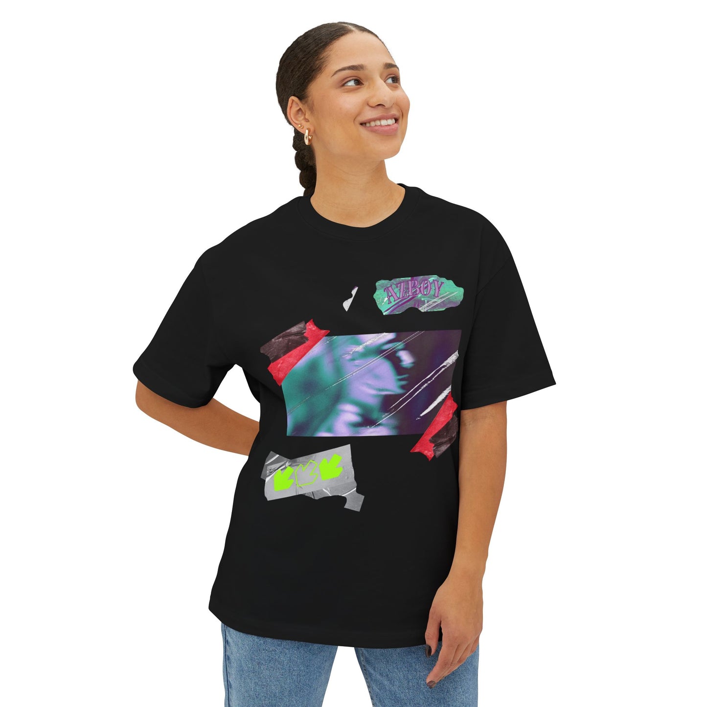Oversized Tee with AZBOY44 Design