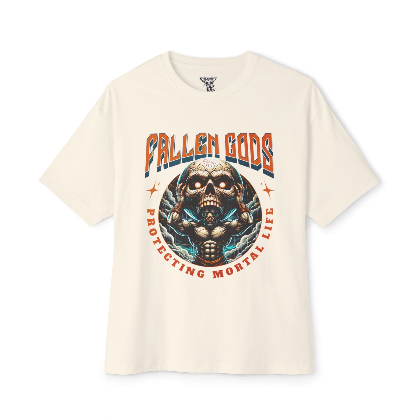 Fallen Gods Graphic Tee — Unisex Streetwear Oversized Boxy Shirt