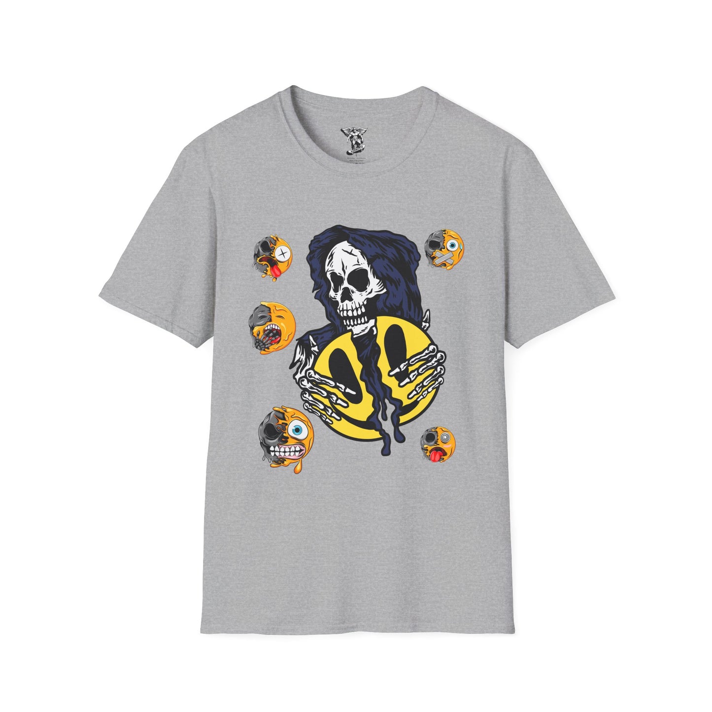 Happy Face Dead T-Shirt — Retro Smiley Skull Graphic Tee