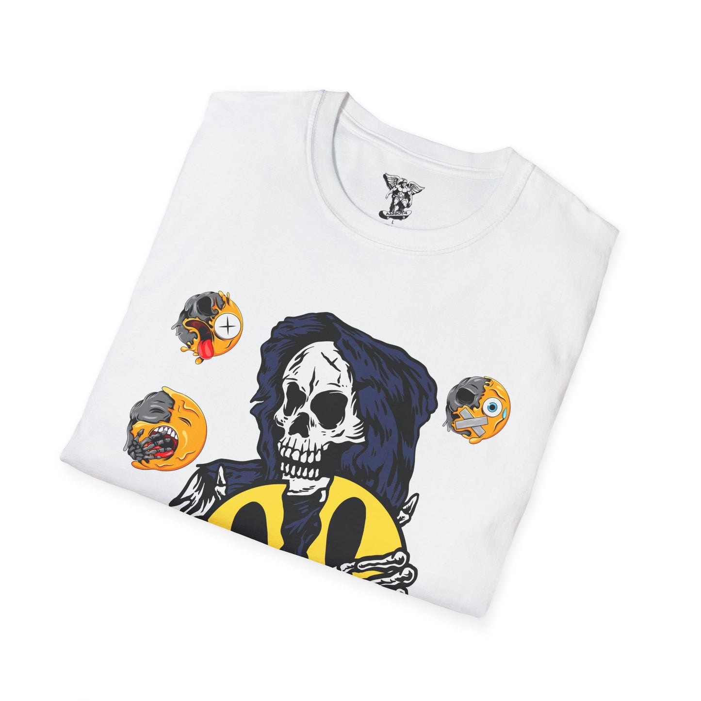 Happy Face Dead T-Shirt — Retro Smiley Skull Graphic Tee